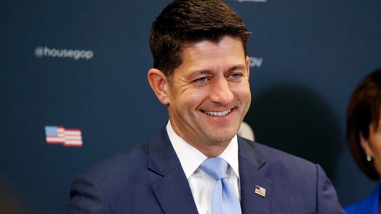 Photo of House Speaker Paul Ryan speaking during a news conference