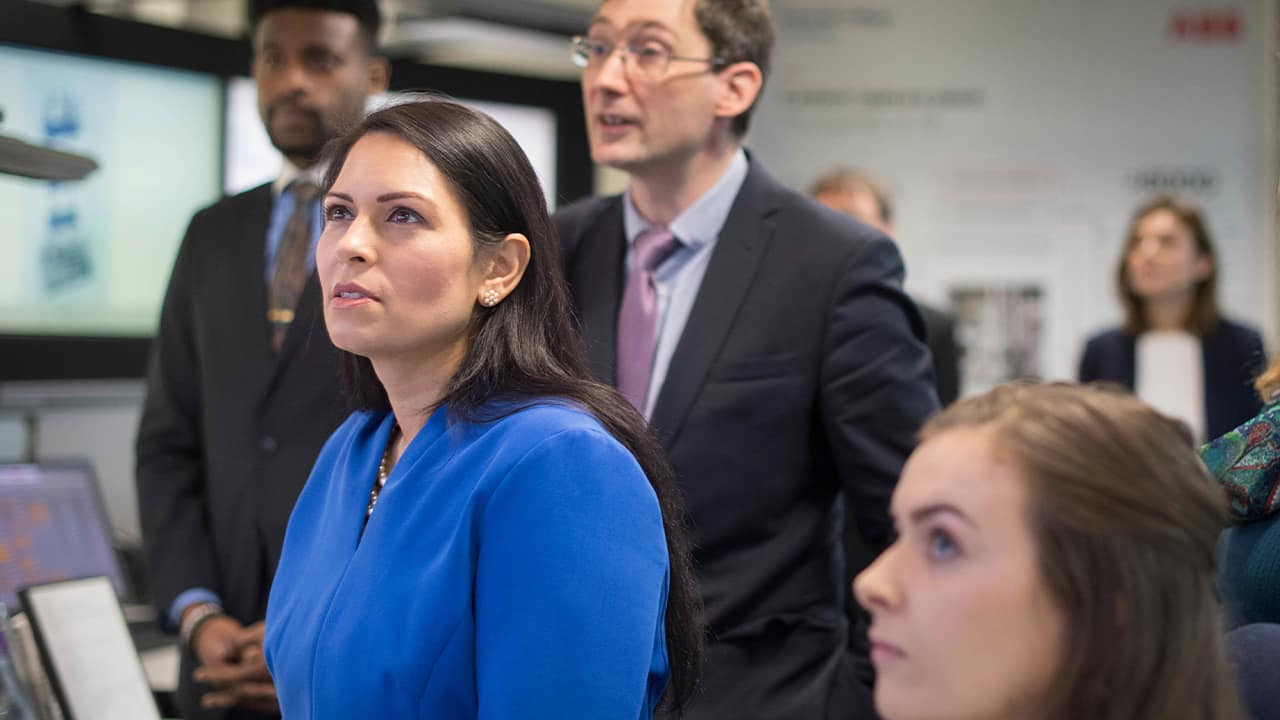 Photo of Britain's Home Secretary Priti Patel 