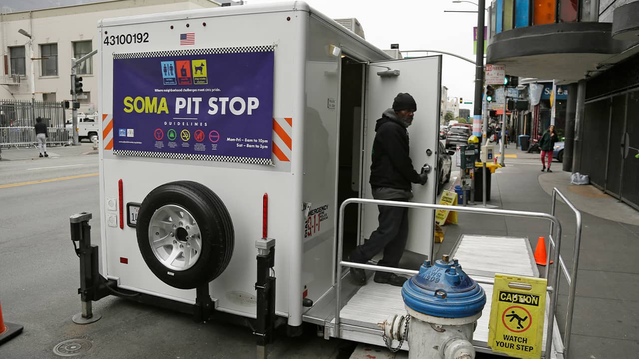 Photo of "Pit Stop" public toilet in San Francisco