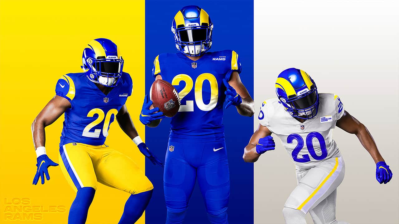 Photo of the new Rams uniforms