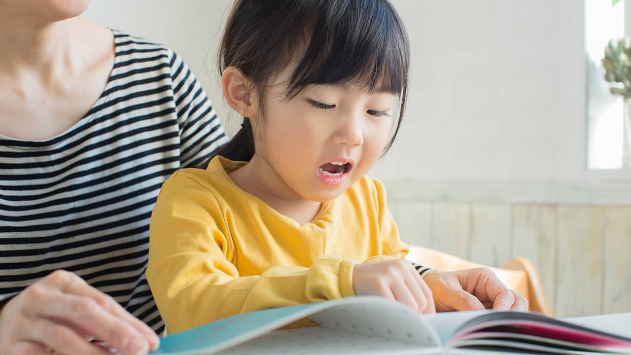 Photo of a girl reading