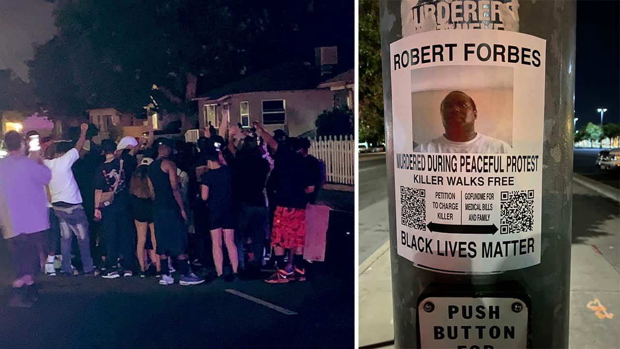 Photo of protests in Bakersfield