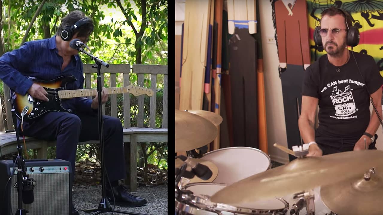 Screen grab of Robbie Robertson and Ringo Starr