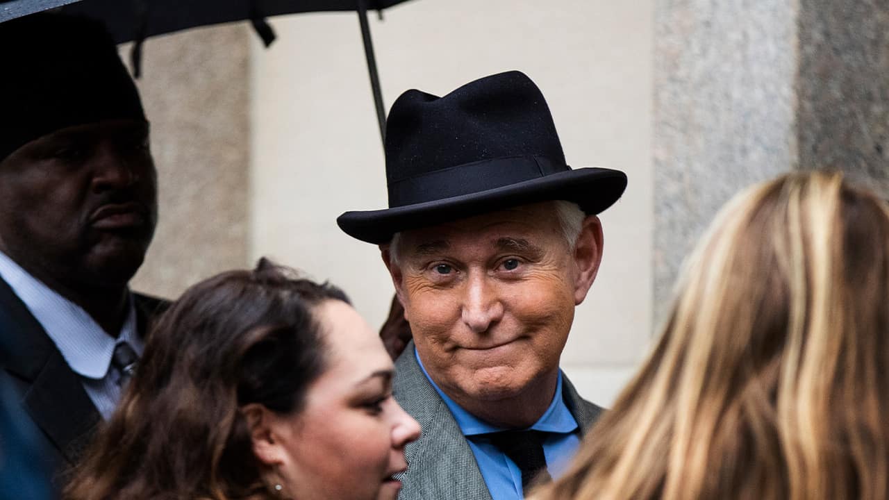 Photo of Roger Stone, a longtime Republican provocateur and former confidant of President Donald Trump