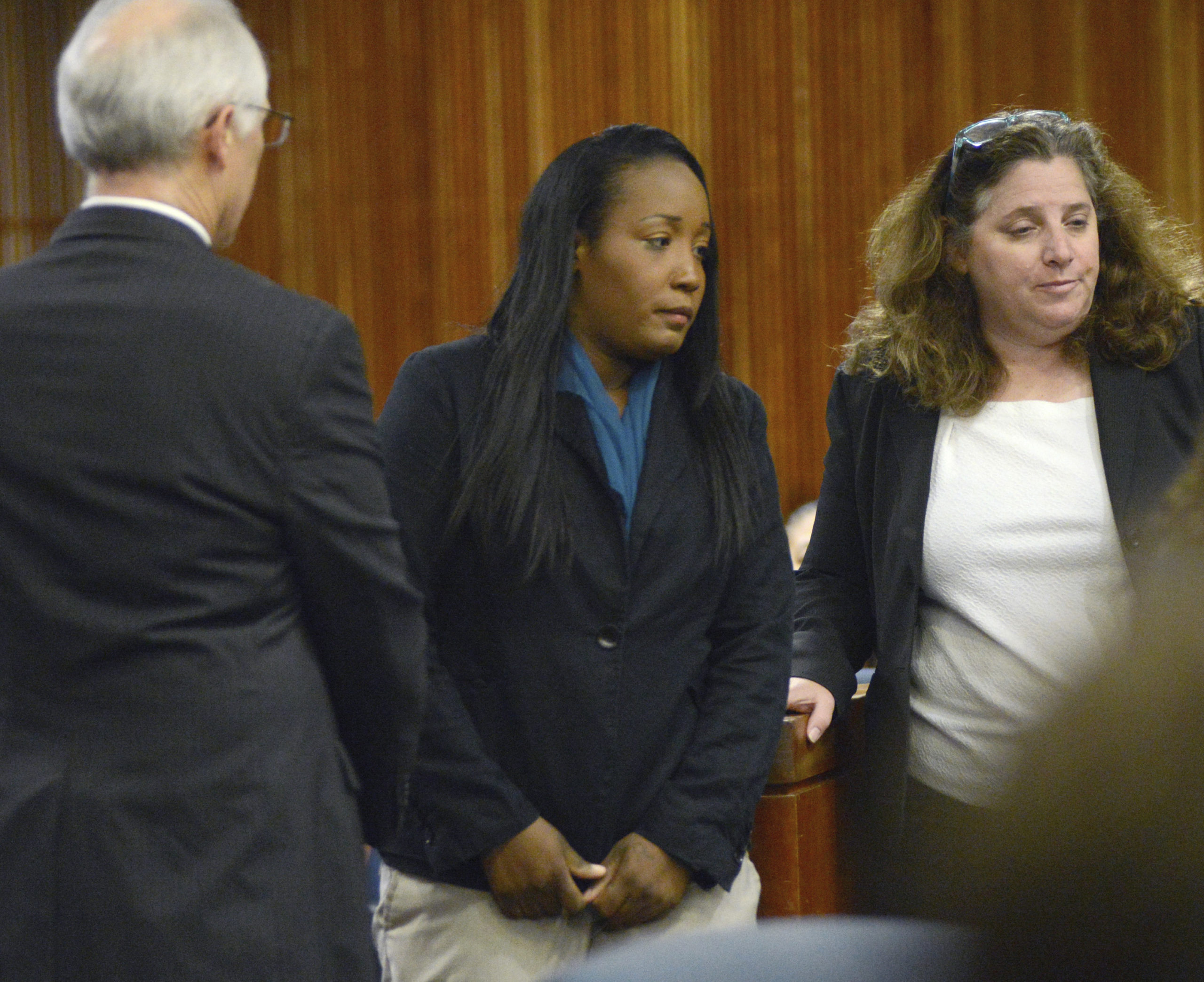 Ina Rogers, center, appears in Solano County Superior Court in Fairfield, CA.