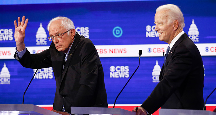 Photo of Bernie Sanders and Joe Biden