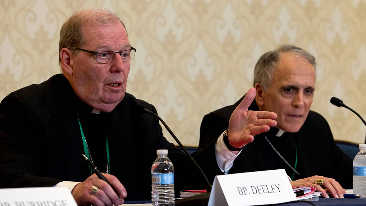Photo of Robert Deeley, Bishop of the Diocese of Portland and Cardinal Daniel DiNardo of the Archdiocese of Galveston-Houston