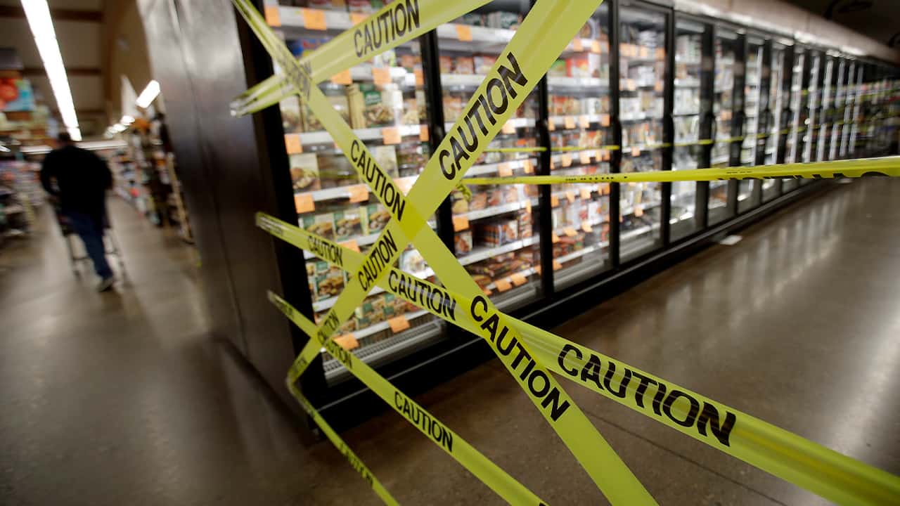 Photo of an off-limits frozen food section