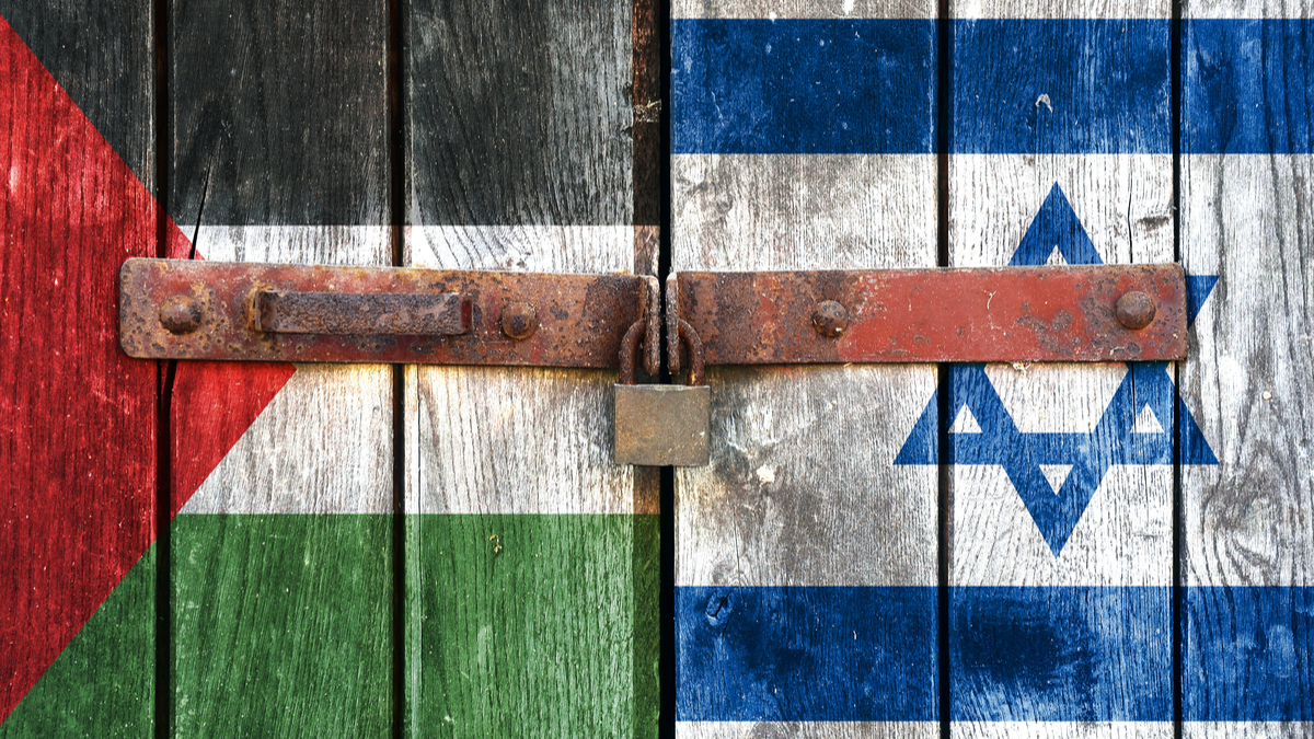 Flags of Palestine & Israel