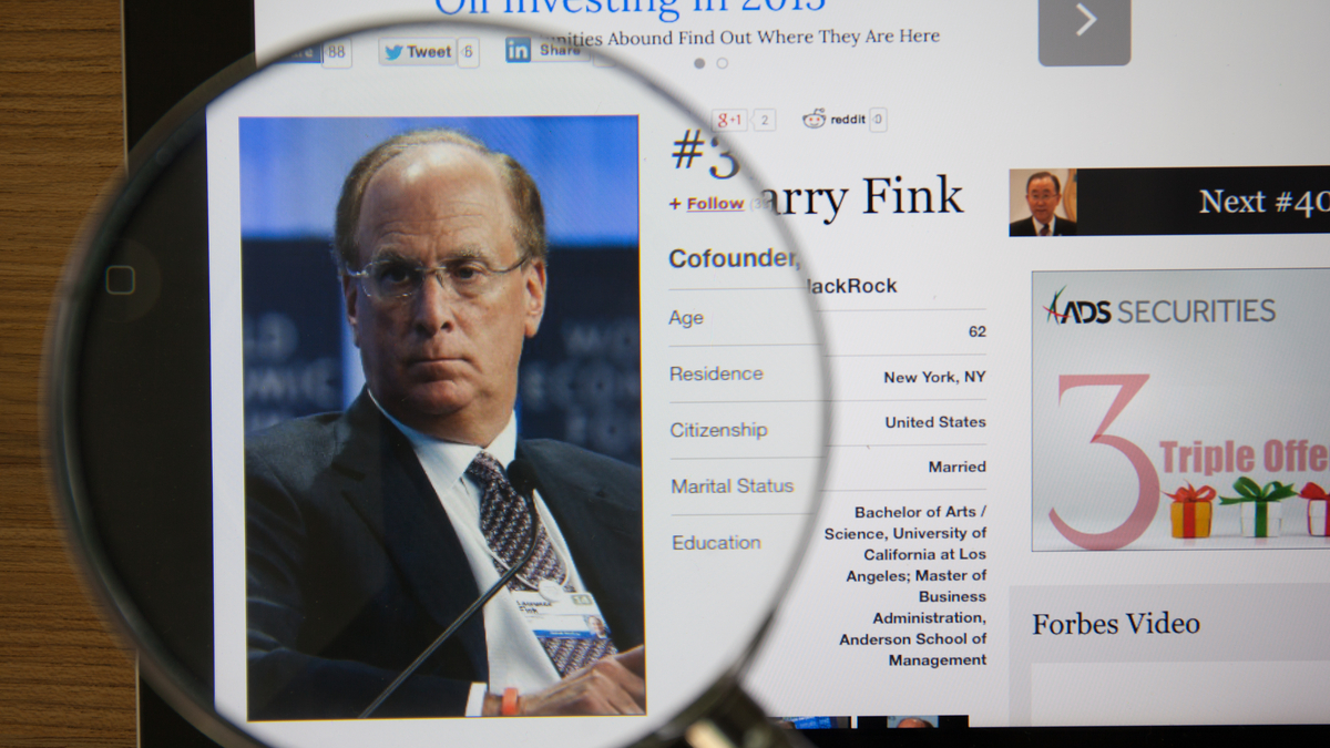 Screen grab of BlackRock CEO Larry Fink
