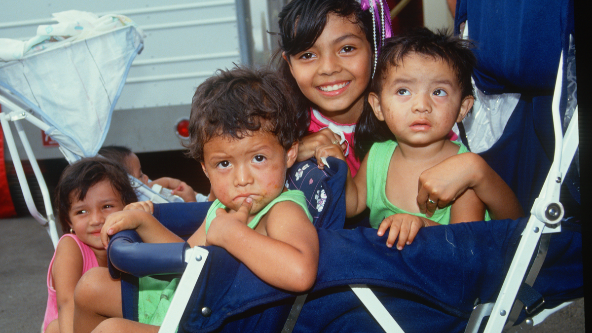 Photo of Mexican immigrant children living in California