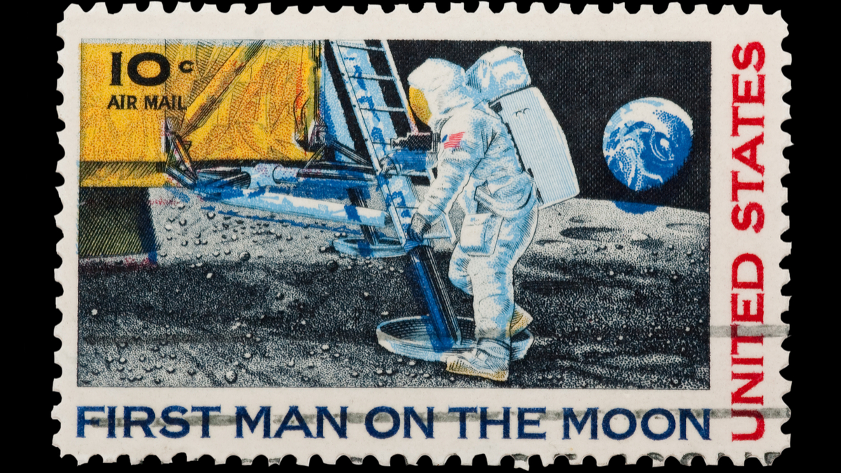 Neil Armstrong's first step on the moon