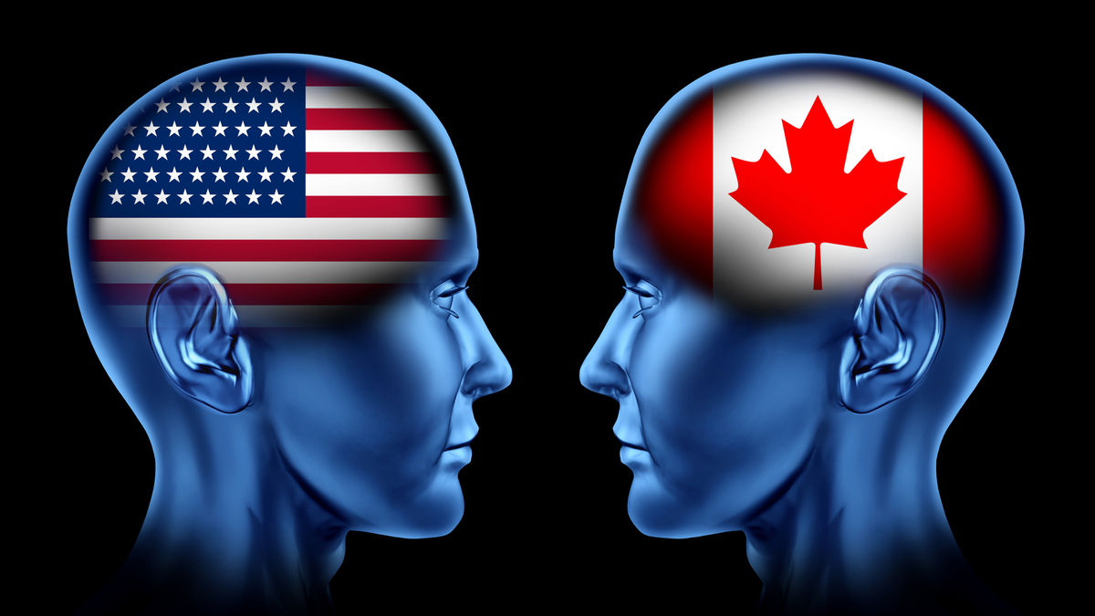 U.S. vs. Canada Trade War Logo