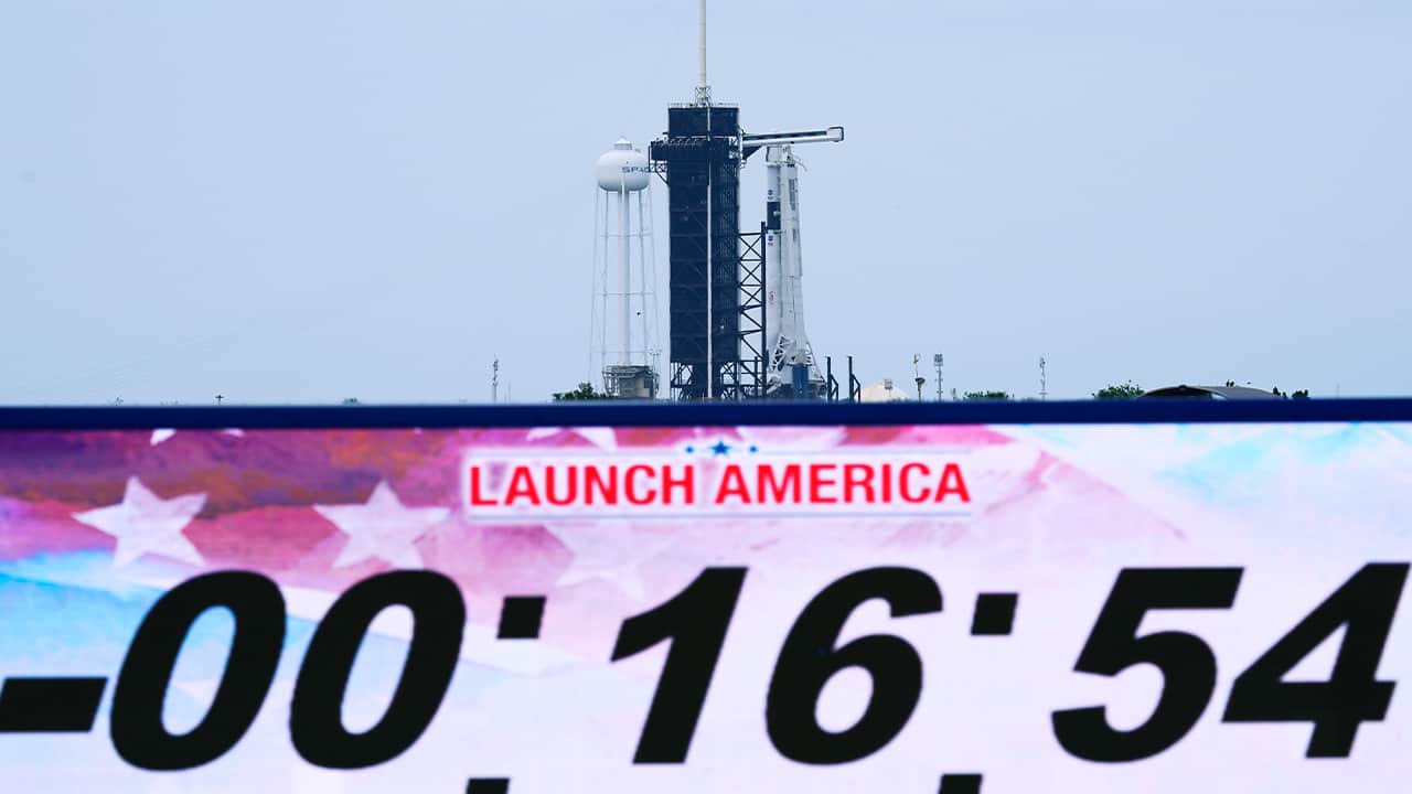 Photo of the SpaceX Falcon 9 at the Pad 39-A at the Kennedy Space Center in Cape Canaveral