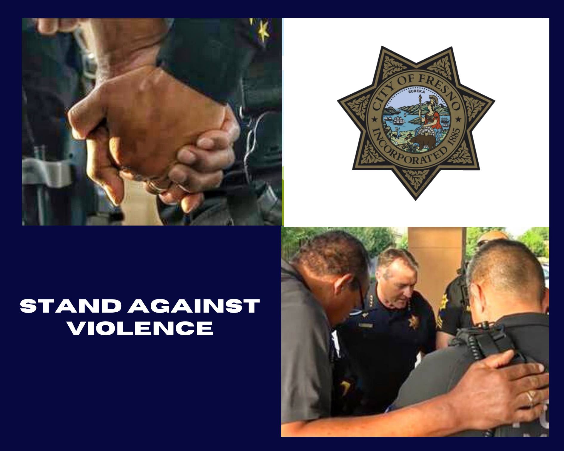Facebook image of Fresno Police Department's Stand Against Violence on Tuesday, June 2, 2020