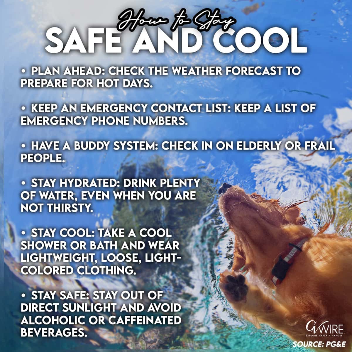 Tips on staying safe and cool during a heatwavean