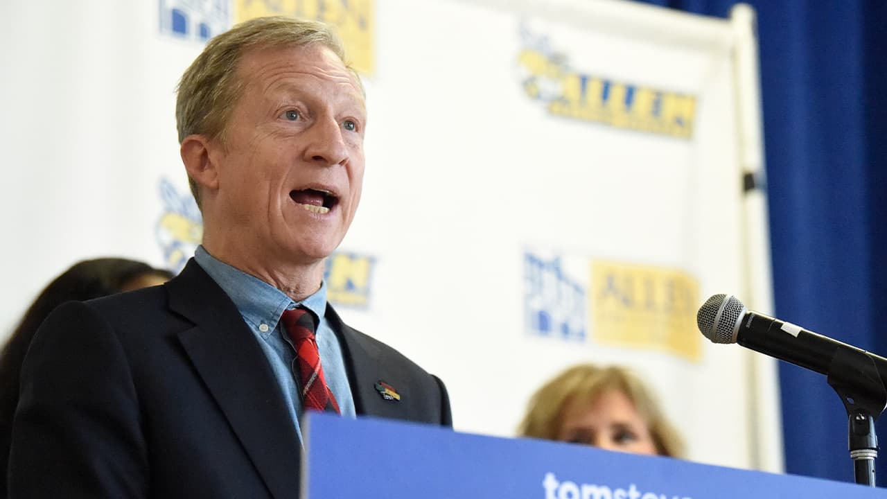 Photo of Democratic presidential candidate Tom Steyer