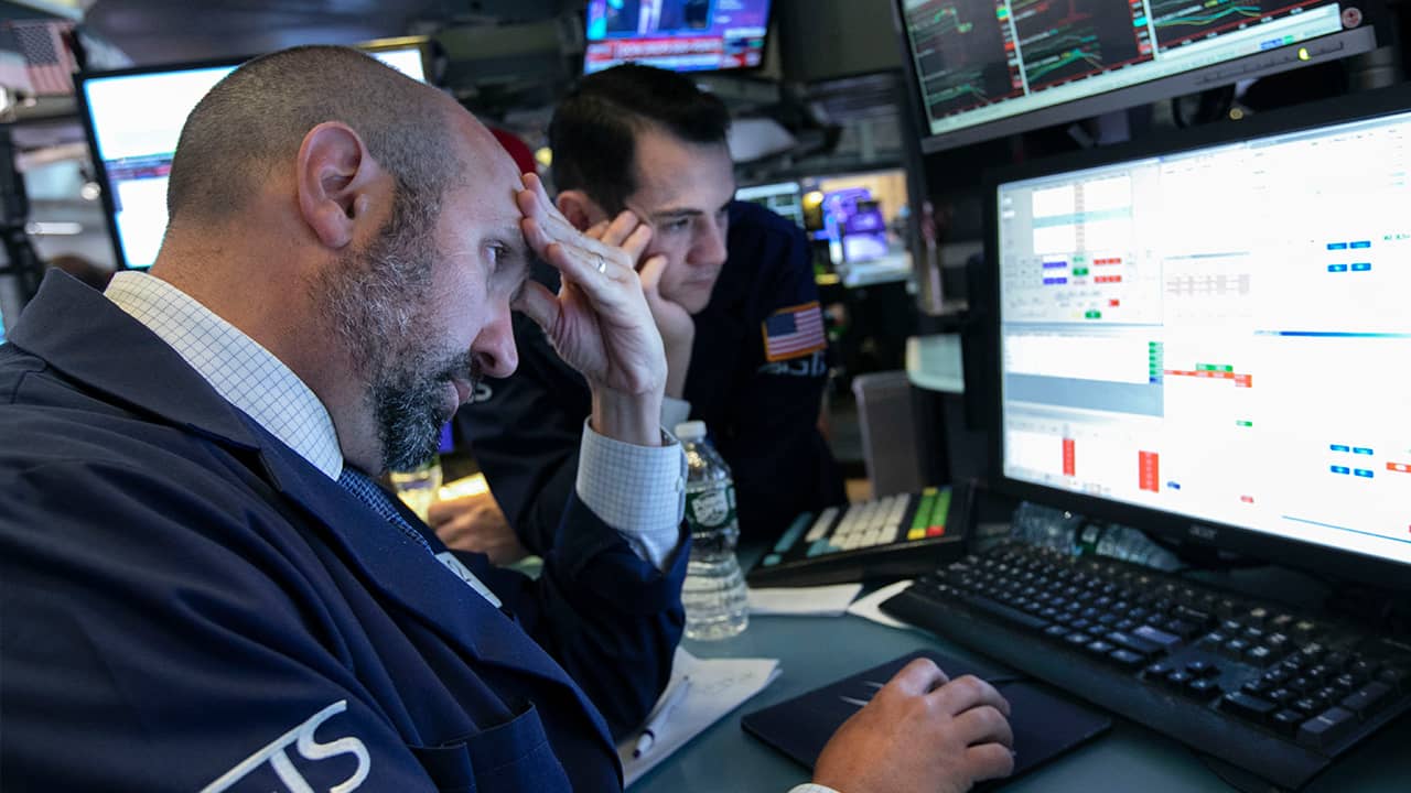Photo of specialist James Denaro at the New York Stock Exchange