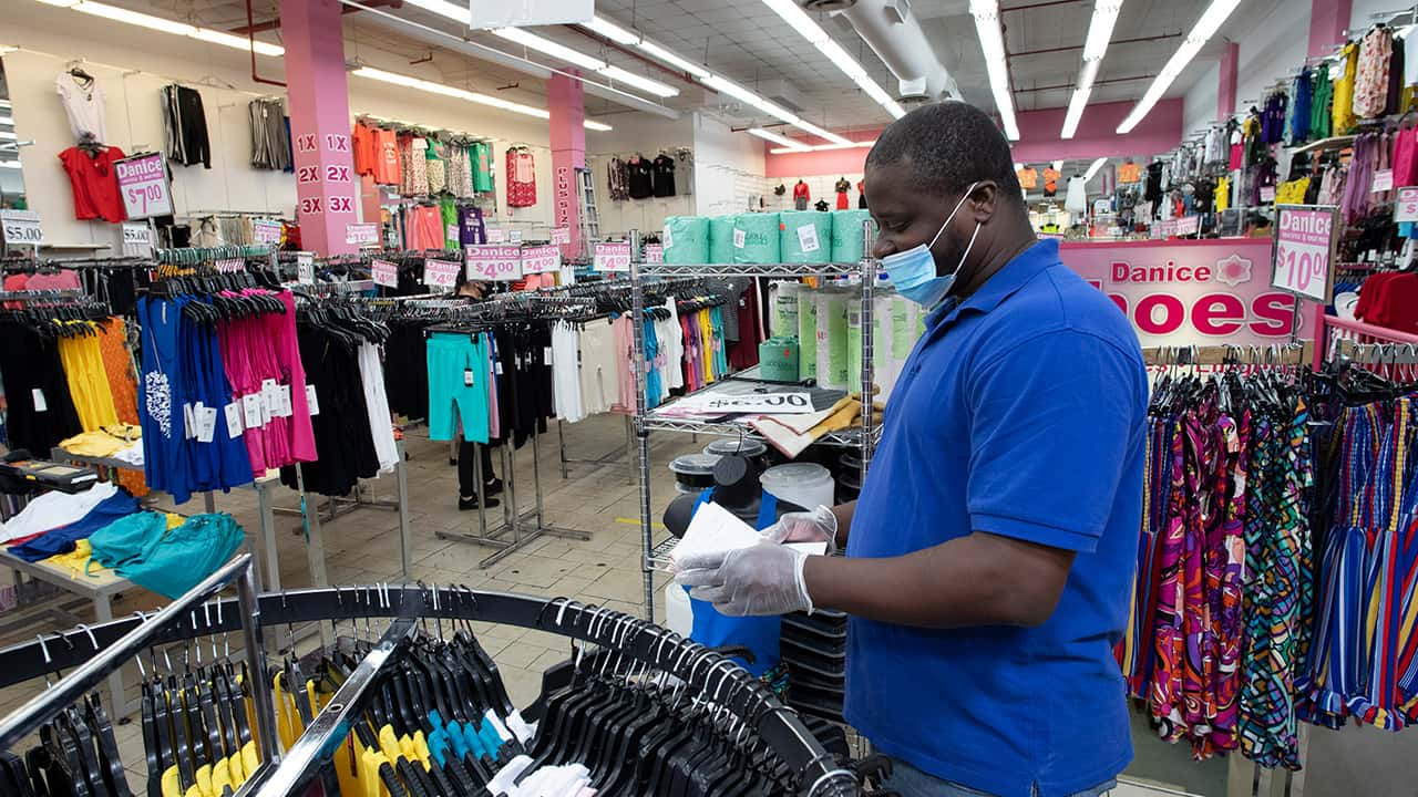 Photo of a man checking invoices 