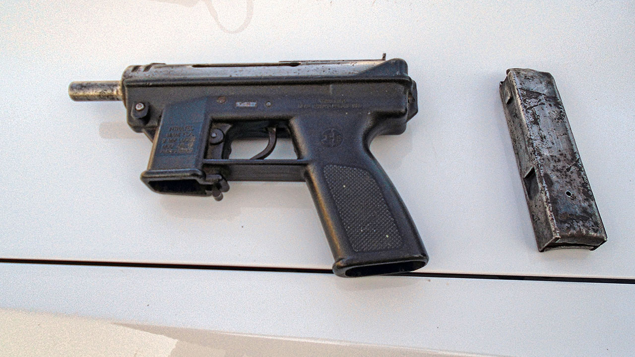 Gun and magazine confiscated from a Tranquillity High student's backpack.