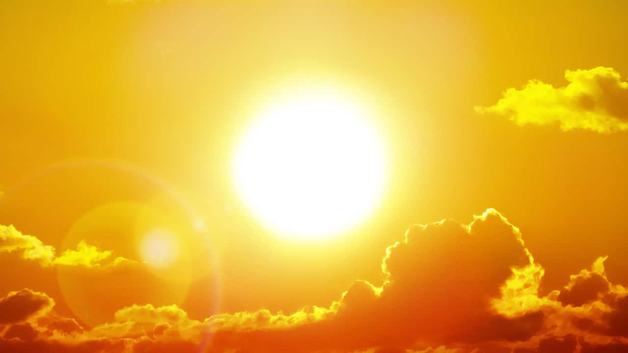 Photo of a blazing sun symbolizing a heatwave