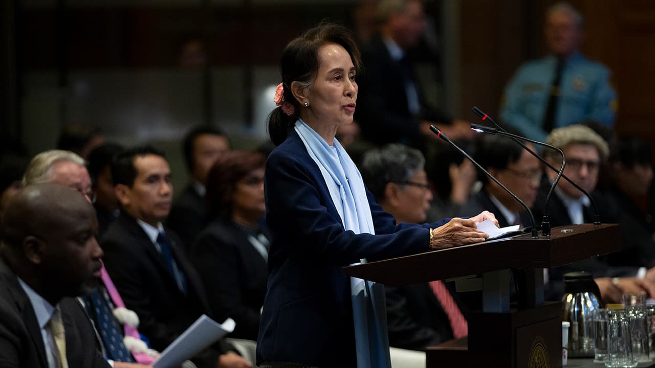 Photo of Myanmar's leader Aung San Suu Kyi