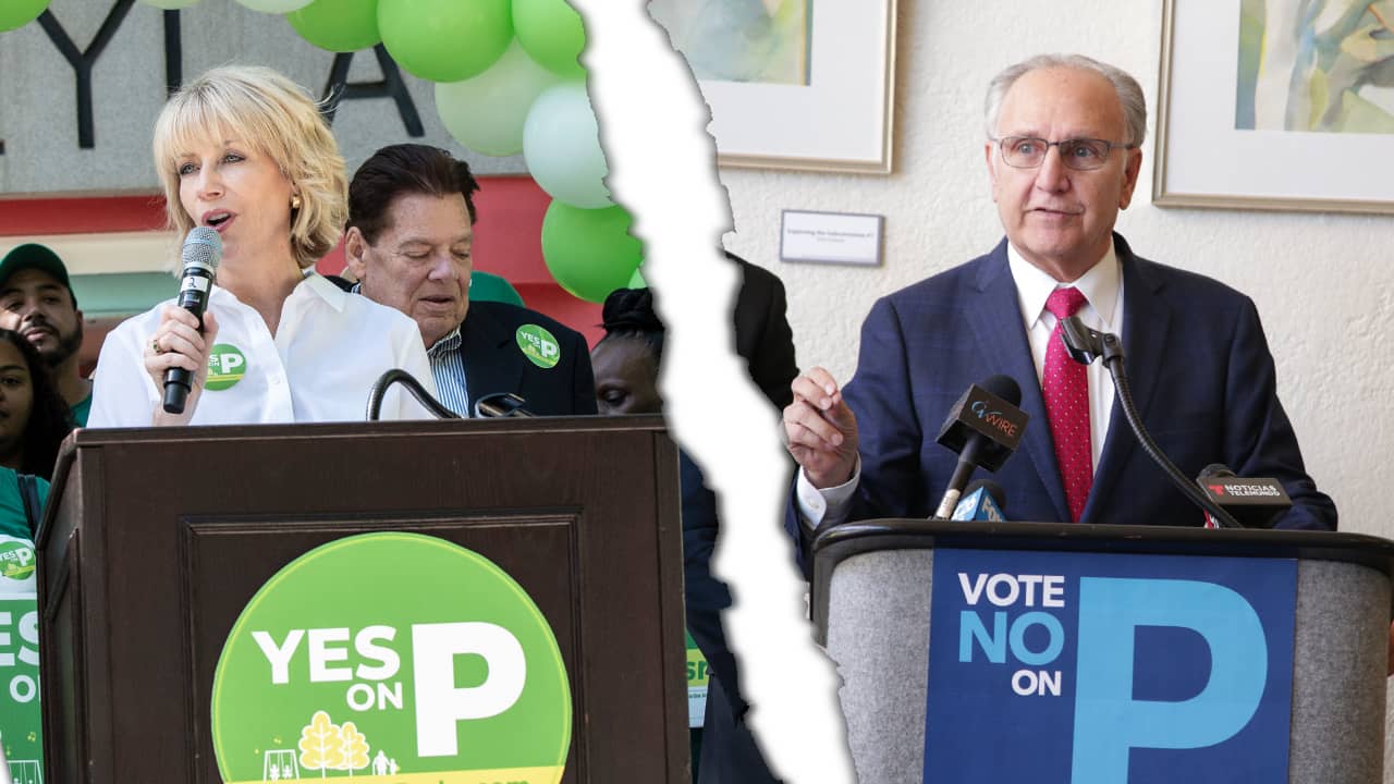 Photo combination of Ashley Swearengin and Mayor Lee Brand