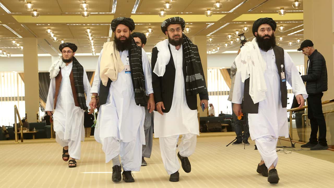 Photo of Afghanistan's Taliban delegation