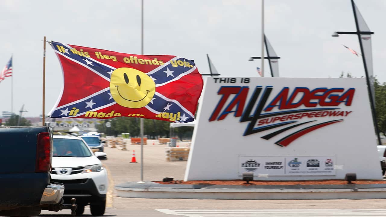 Photo of a confederate flag 