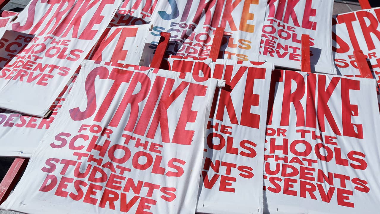 Photo of picket signs