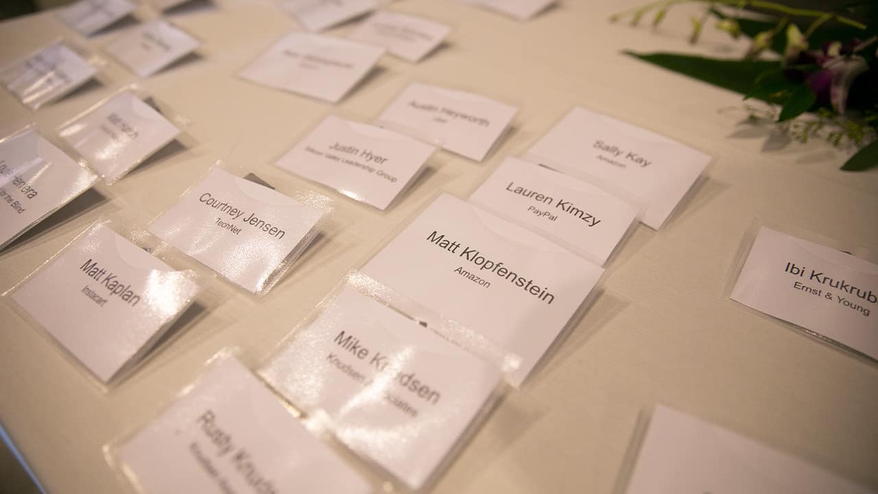 Photo of name tags 