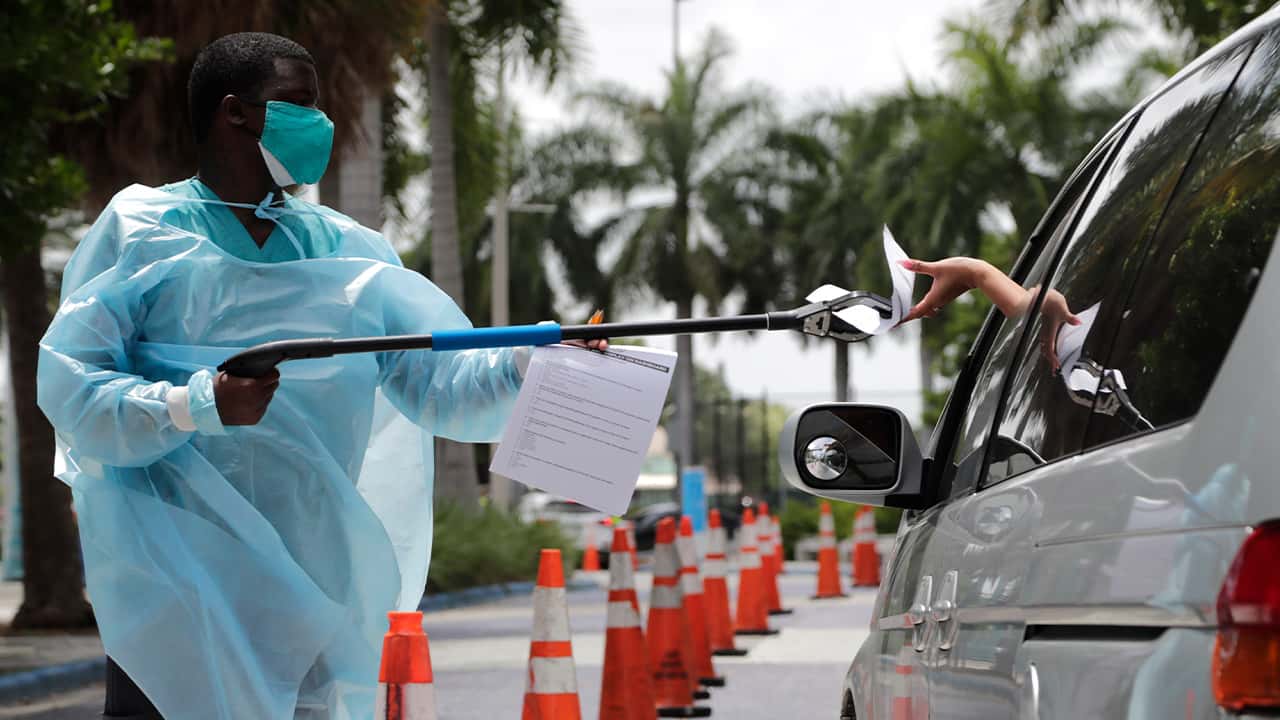 Photo of a coronavirus testing site