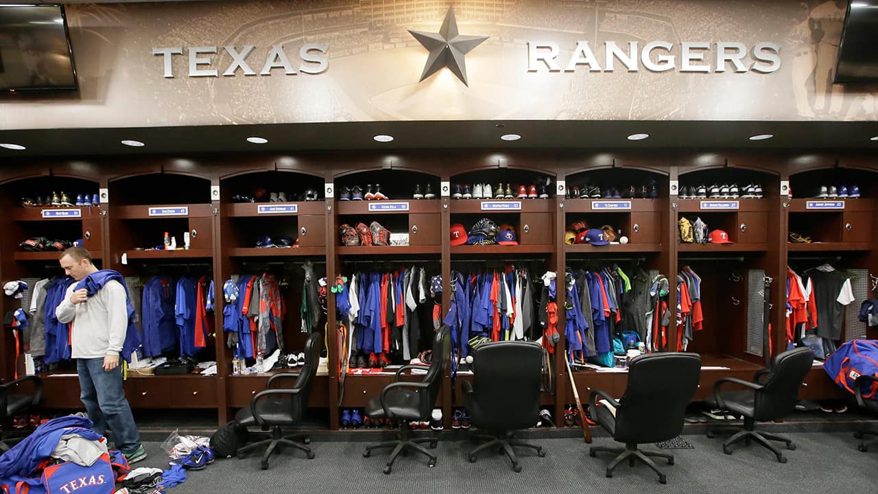 Photo of the Texas Rangers locker room