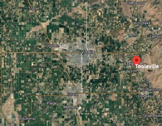 Tooleville locator map