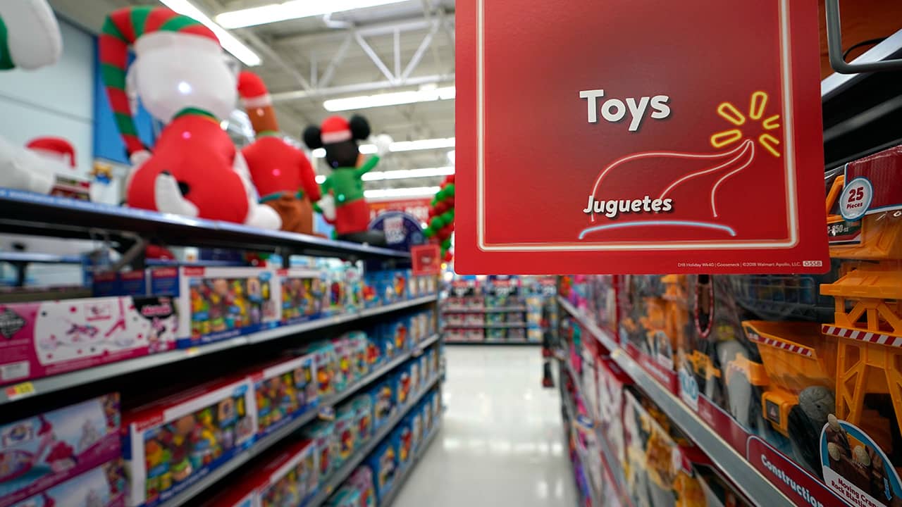 Photo of a toy aisle at Walmart in Houston