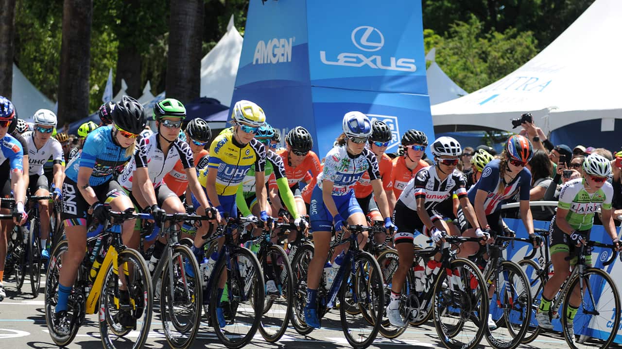 Photo of Tour of California cyclists