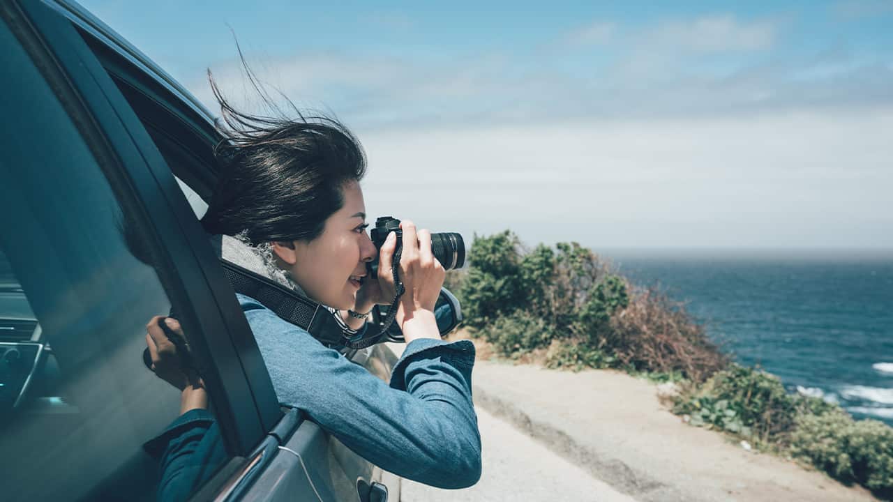 Photo of a tourist taking a photo