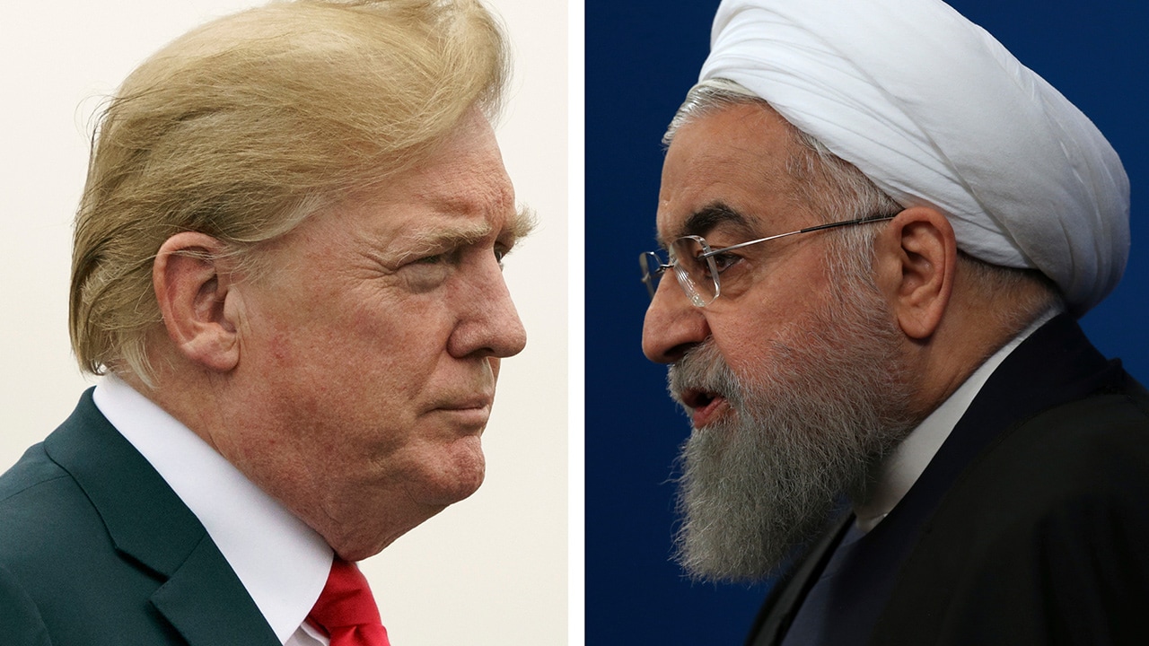 Photo of Donald Trump and Hassan Rouhani