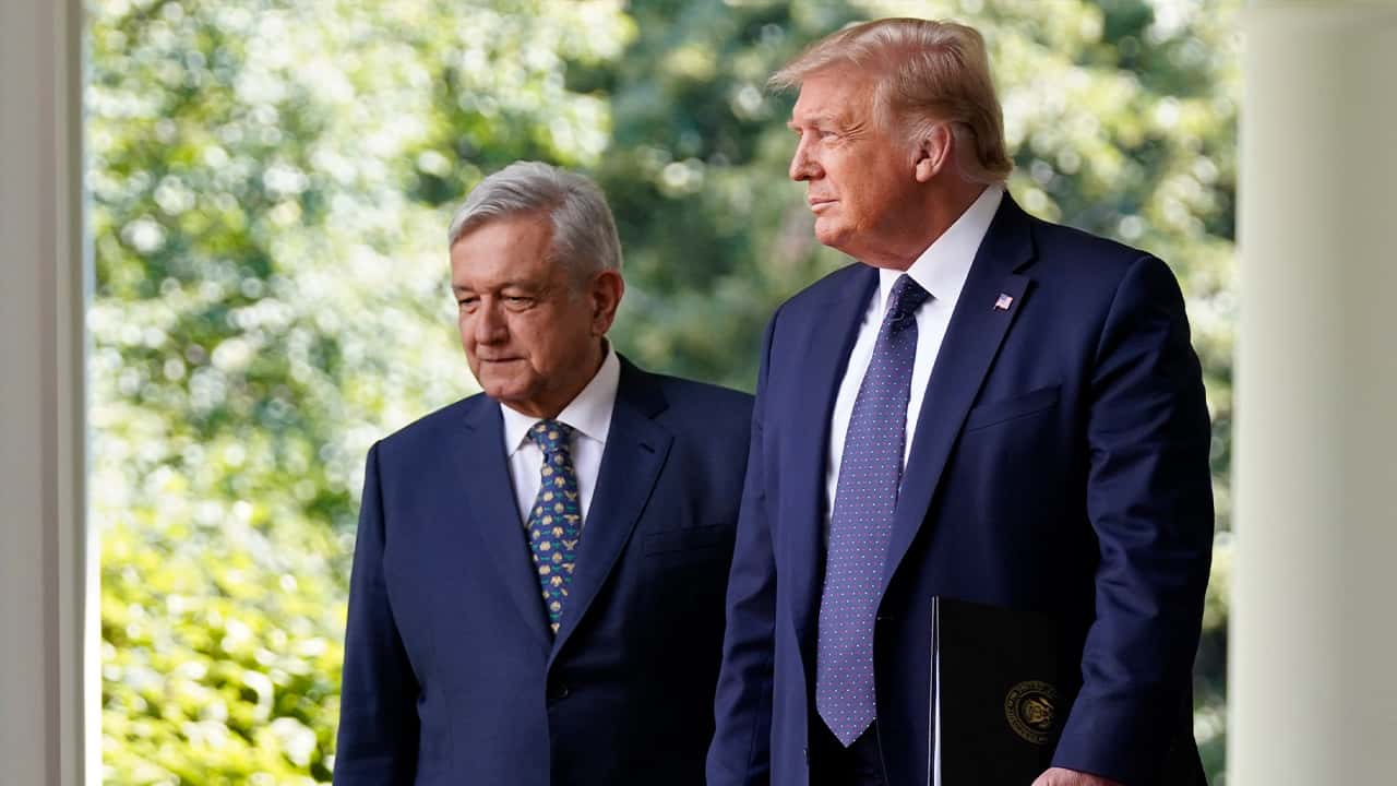 Photo of President Donald Trump and Mexican President Andres Manuel Lopez Obrador