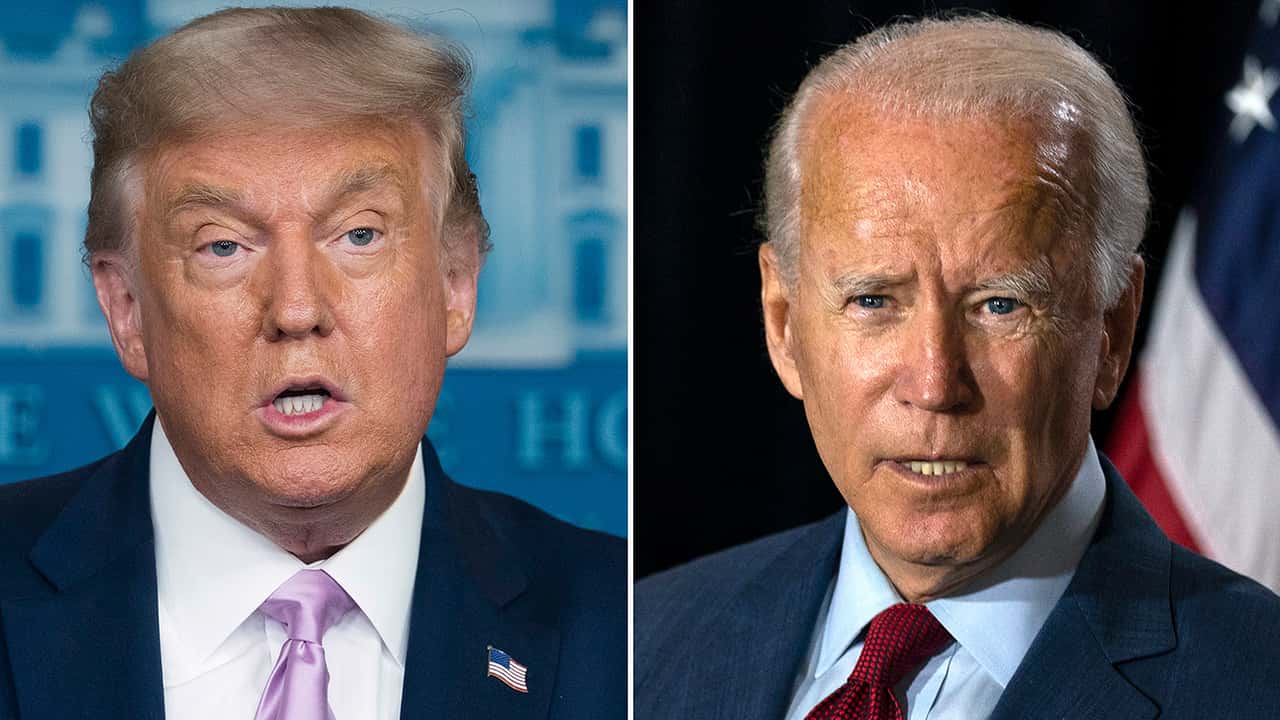 Photo of Donald Trump and Joe Biden