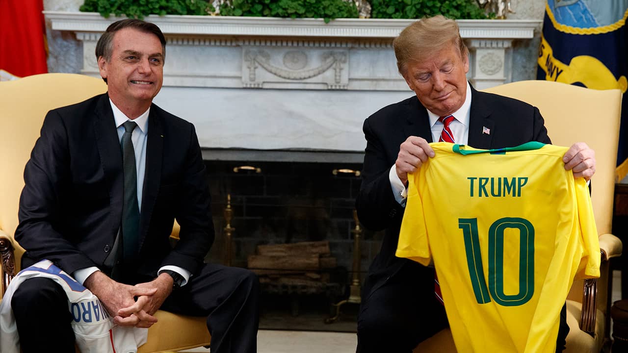 Photo of President Donald Trump and Brazilian President Jair Bolsonaro