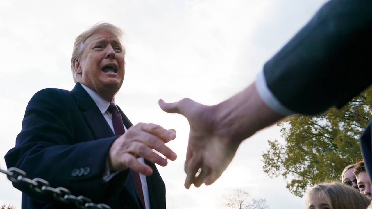 Photo of President Donald Trump greeting supporters