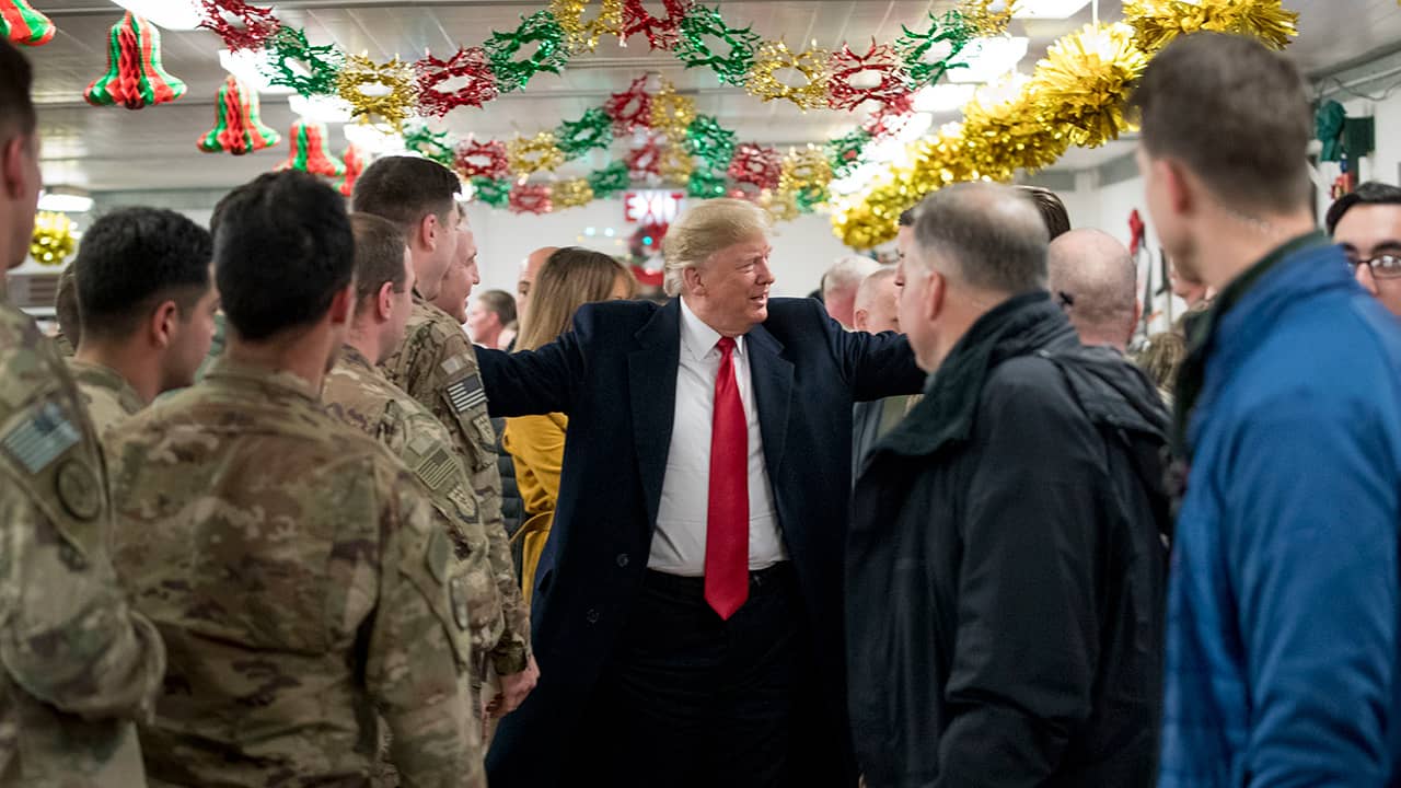 Photo of President Donald Trump in Iraq