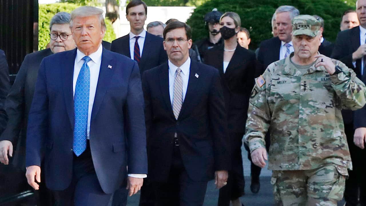 Photo of President Donald Trump and Mark Milley