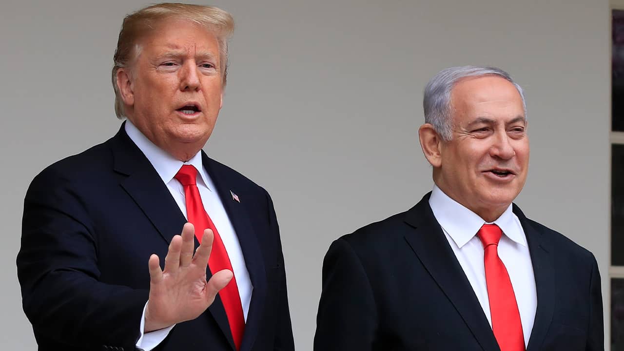 Photo of President Donald Trump and Prime Minister Benjamin Netanyahu