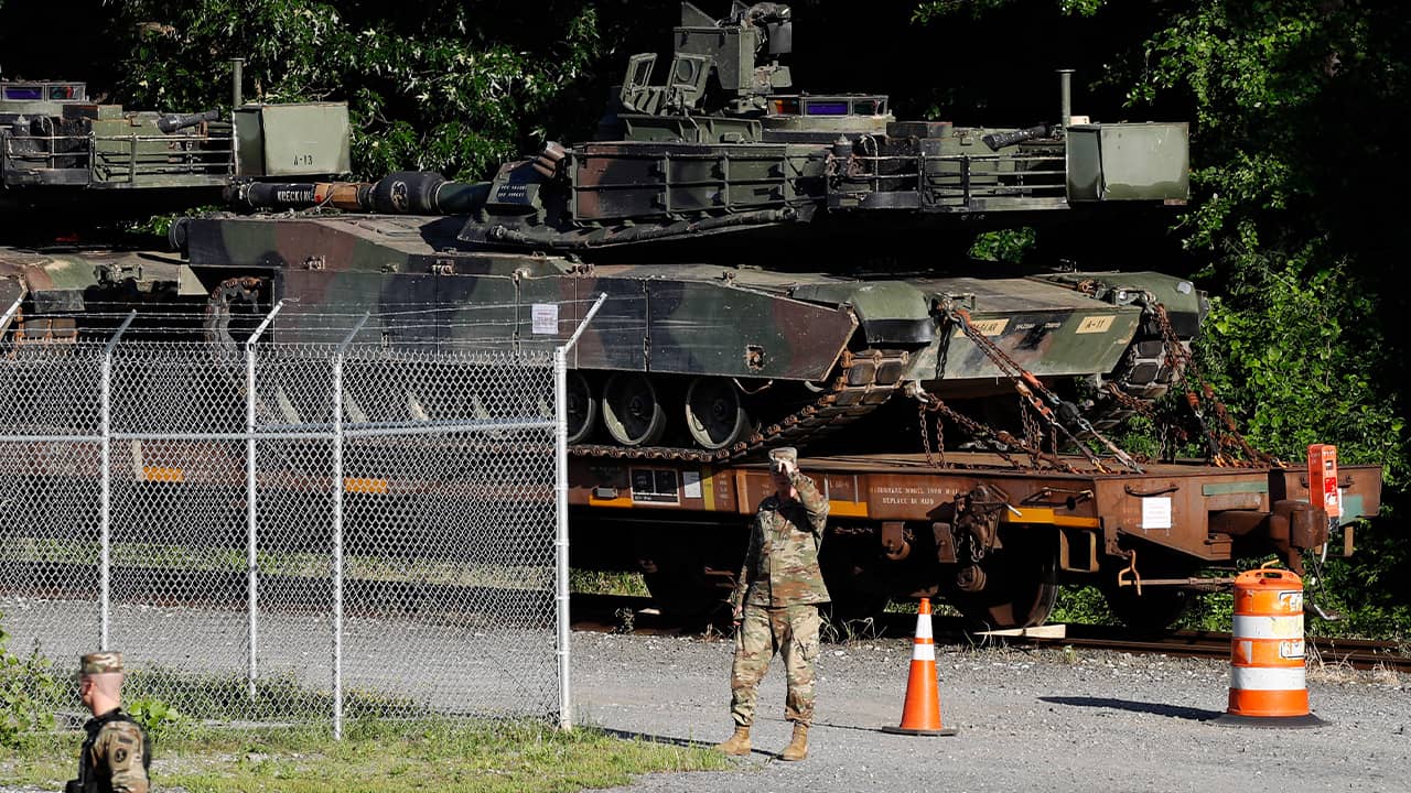 Photo of Abrams tanks