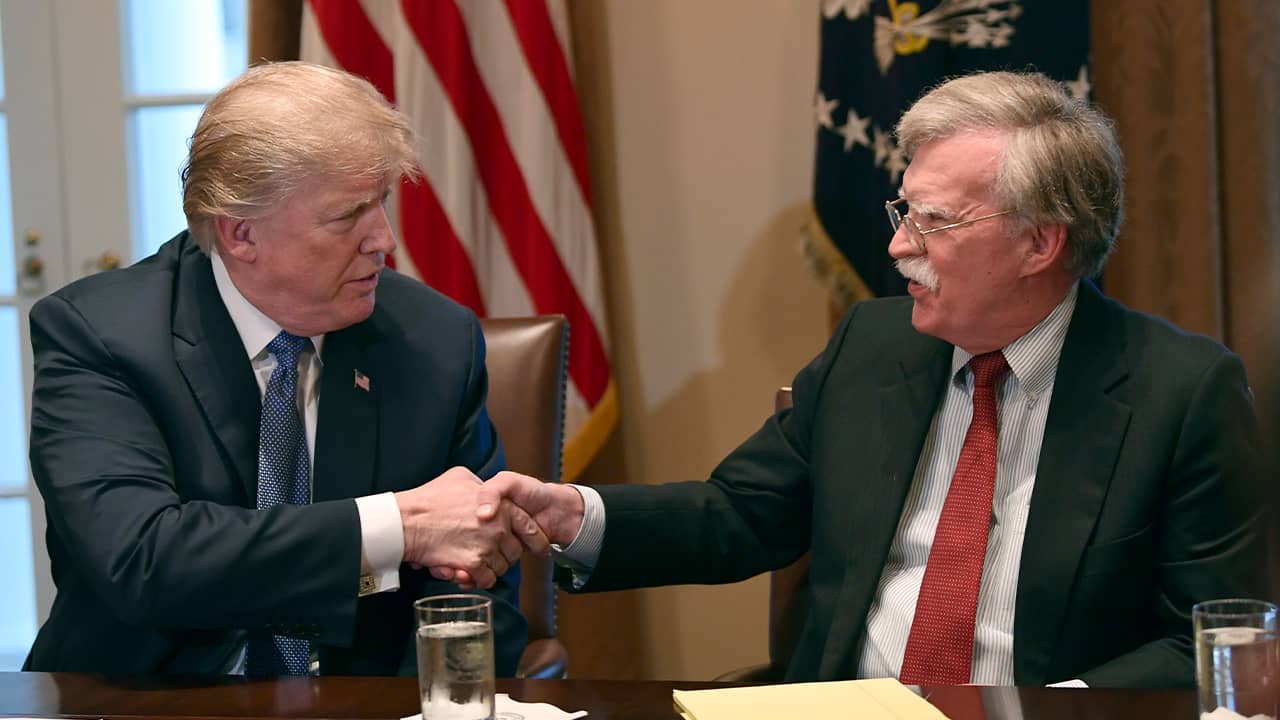 Photo of President Donald Trump and John Bolton
