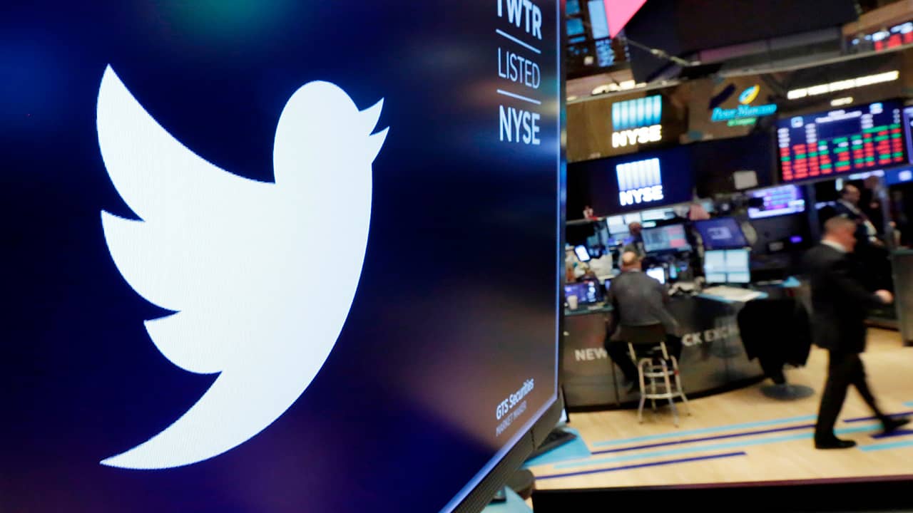 Photo of Twitter logo at the NYSE