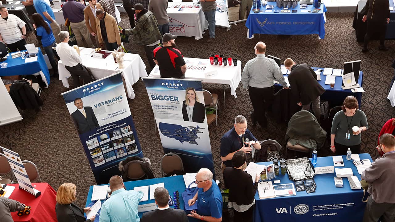 Photo of veterans job fair