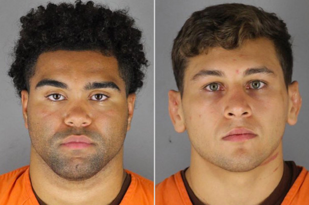 Minneapolis Police mug shots of Gable Steveson and Dylan Martinez